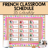 French Schedule Cards | Horaire de classe | Boho Rainbow C