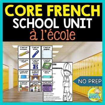 Preview of French School Activities, Project & Posters - à l'école - la salle de classe