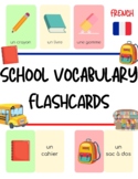 French School / École theme Flashcards for Kids - 32 Frenc