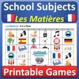 French School Subjects Les Matières Printable Review Fun G