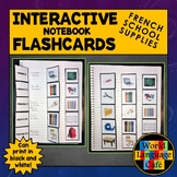 French School Supplies Flashcards Interactive Notebook Fla