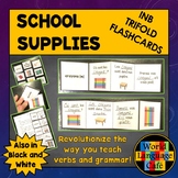 French School Supplies Flashcards Interactive Notebook Tri