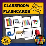French School Supplies Flashcards Les fournitures scolaires
