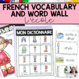 French School Vocabulary | French Word Wall Cards | vocabu