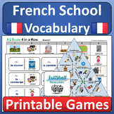 French School Vocabulary école Fun Games and Activities Sc