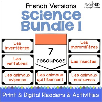 Preview of French Science Bundle - Printable & Digital Boom Cards with Audio - français