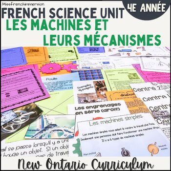 Preview of French Grade 4 Science Machines & Their Mechanisms  - Sciences: Les machines