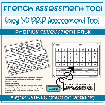 Preview of FRENCH PHONICS| Science of Reading Screener| Assessment Tool| FRENCH REPORTING