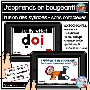 Preview of French Science of Reading Boom Cards | Sons complexes et la fusion syllabique