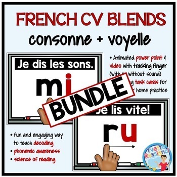 Preview of French Science of Reading | CV blends | Fusion des lettres BUNDLE