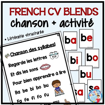 Preview of French Science of Reading | Chanson et activité pour Fusion Syllabique