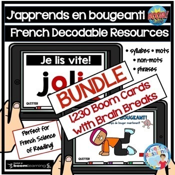 Preview of French Science of Reading aligned BUNDLE of Boom Cards | Science de la lecture