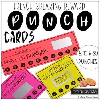 Preview of French Scratch Off Punch Cards