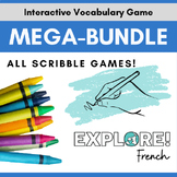 French Scribble! EDITABLE Vocabulary Game Bundle