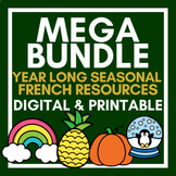 French Seasonal Resources | Year Long | Printable & Digital