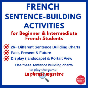 Preview of French Sentence Building - Speaking (Oral) + Writing (La phrase mystère)