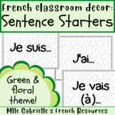 French Sentence Starters Posters