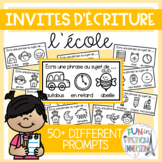 French Sentence Writing Prompts - École