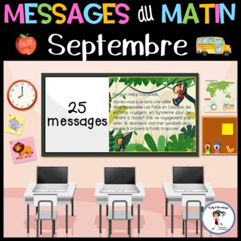 Preview of French September Morning Messages| Messages du matin - Septembre | La rentrée