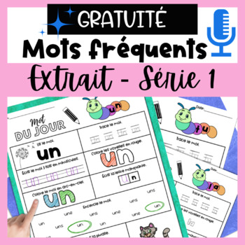 Preview of French SIGHT WORDS worksheets Identify Read Write Reading fluency Audio FREEBIE