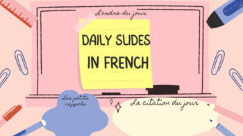 Preview of French Slides of the Day / Ordre du jour!