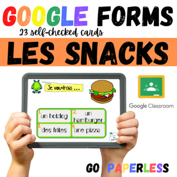 Preview of French Snacks and Drinks GOOGLE FORMS | Nourriture et Boissons 