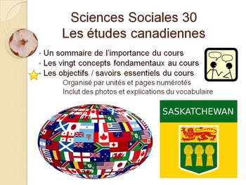 Preview of French Social Science, Sciences Sociales 30, Immersion, Saskatchewan