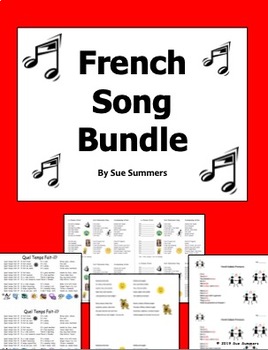 Preview of French Song Bundle - Weather, Subject Pronouns, Numbers, and Avoir Expressions