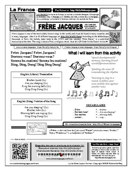 Preview of French Song: Frère Jacques (+ Multimedia Resources)