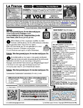 Preview of French Song: Je vole (+ Multimedia Resources)
