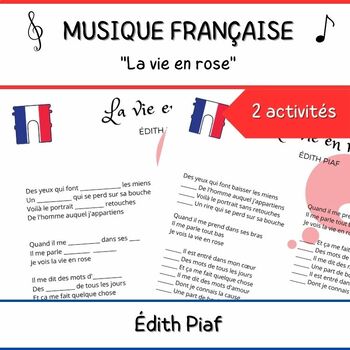 La Vie En Rose Worksheets Teaching Resources Tpt