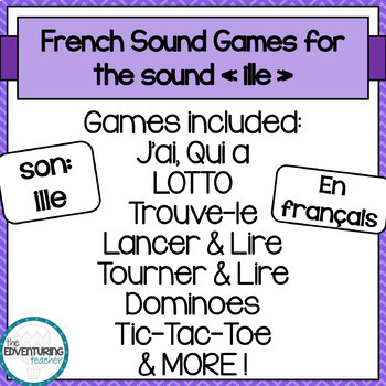 Preview of French Sound Games - decodable French phonics - jeux d'activités son ille BUNDLE