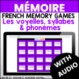 French Sounds Memory Games with Audio Mémoire les voyelles