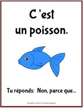 French Speaking Game - Non, parce que... | TPT