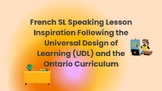 French Speaking Lesson Plan Inspiration Following UDL and 