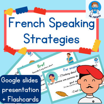 Preview of French Speaking Strategies For ANY CONVERSATION - Google slides and flash cards 