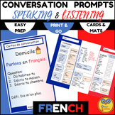 French Speaking and Listening - conversation prompts for l