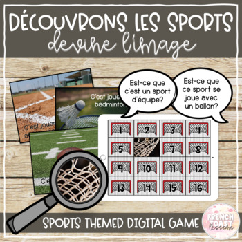 Preview of French Sports Guess the Image Digital Game | Les sports