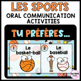French Sports Oral Communication Activities