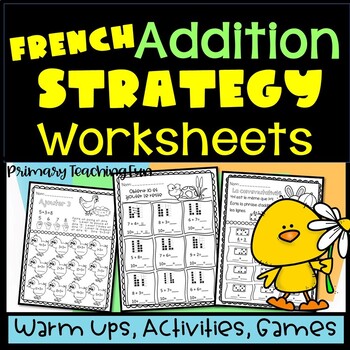 Preview of French Addition Strategies, Adding On, Making 10, Doubles, Missing Addends