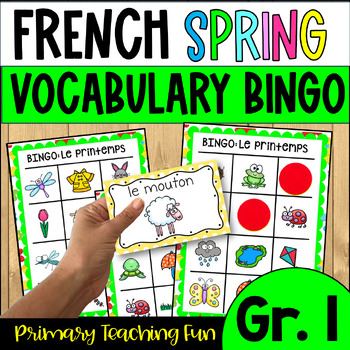 Preview of French Spring BINGO Games - 40 Spring Vocabulary Words and 40 BINGO Cards