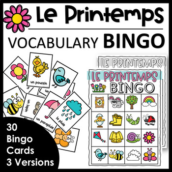 Preview of French Spring Bingo Game | Le Printemps Bingo