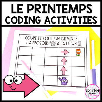 Preview of French Spring Coding Activities | Les activités de codage de printemps