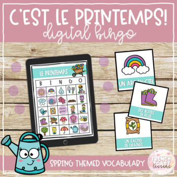 Preview of French Spring Digital BINGO | Le printemps