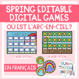 French Spring EDITABLE Digital Game - Où est l'arc-en-ciel?