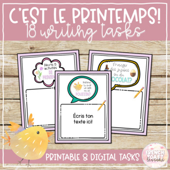 Preview of French Spring & Easter Writing Tasks | Le printemps