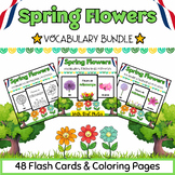 French Spring Flowers 48 Coloring Pages & Flashcards BUNDL