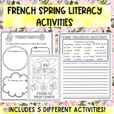 French Spring Literacy Activities| Le Printemps