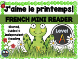 French Spring Mini Reader, Vocabulary Cards & Reading Assessment