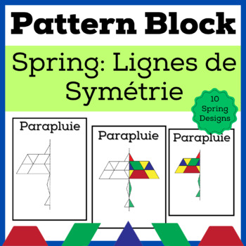 Preview of French Spring Pattern Block Mats: Lines of Symmetry Center